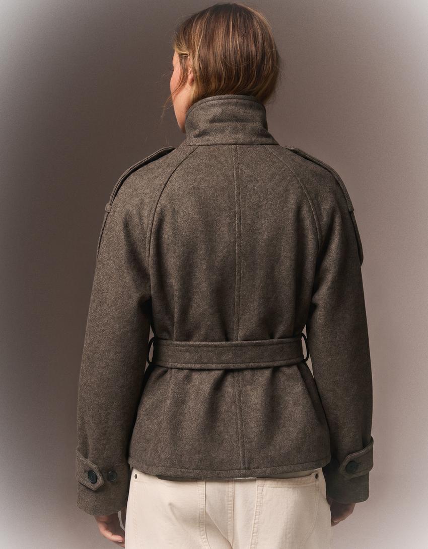 Elvéra | Funnel-Neck Trench Jacket