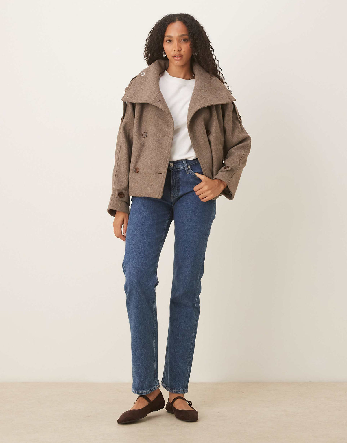 Avélie Funnel-Neck Coat
