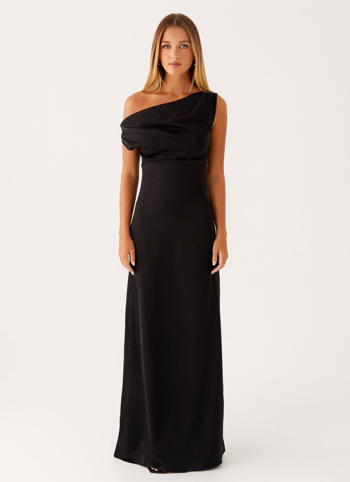 Léa Long Satin Dress Heart of Crystal