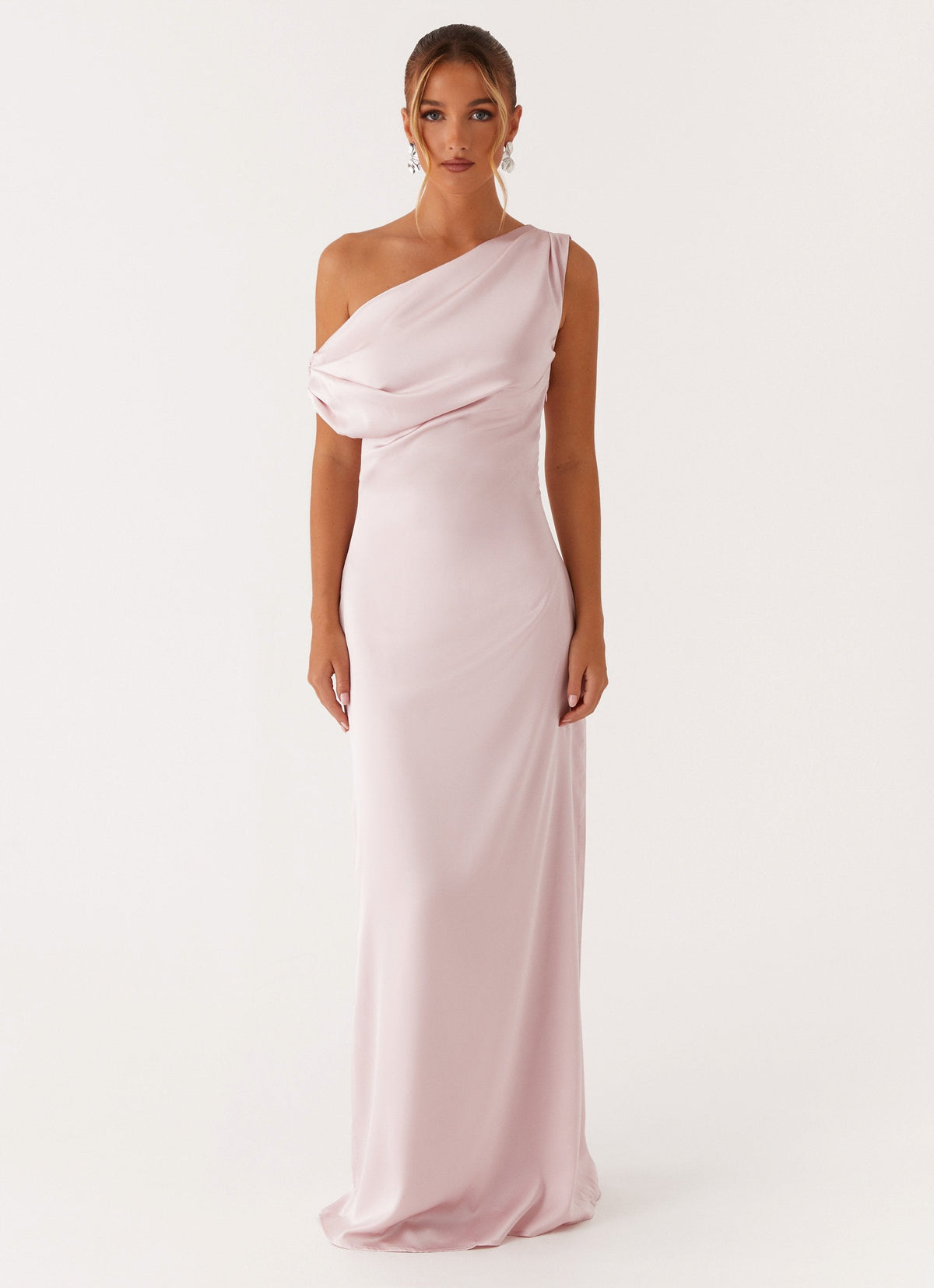 Léa Long Satin Dress Heart of Crystal