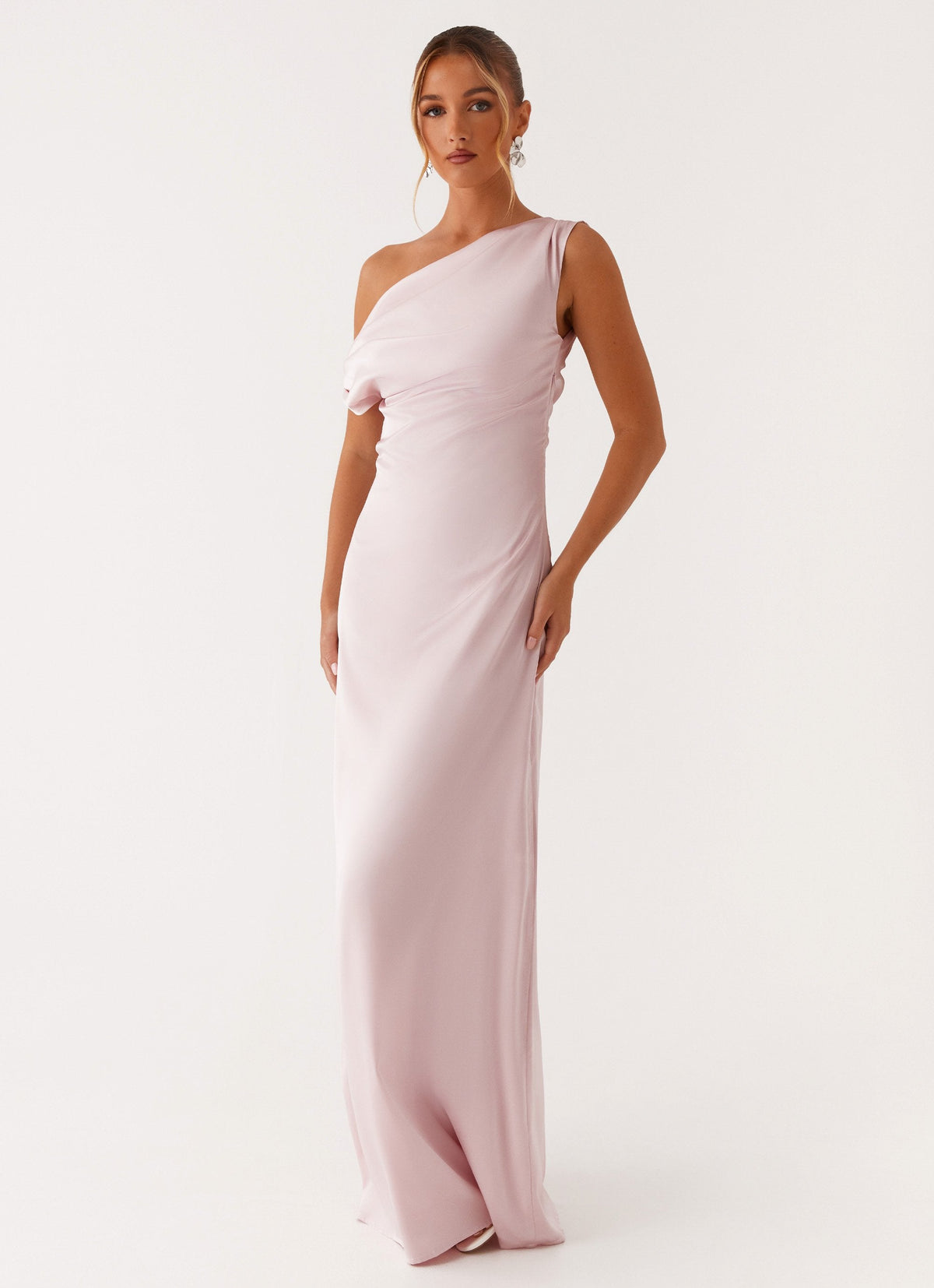 Léa Long Satin Dress Heart of Crystal