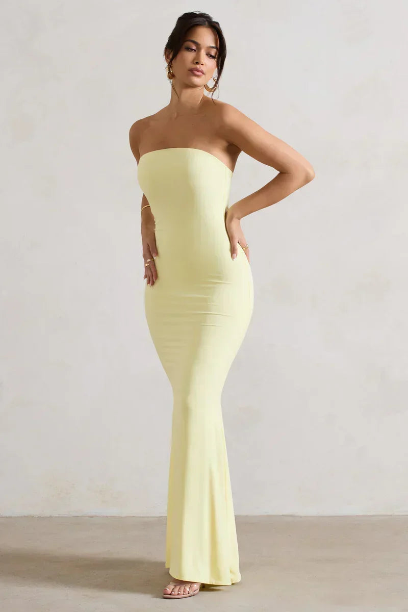 Lemon Luxe Bandeau Dress