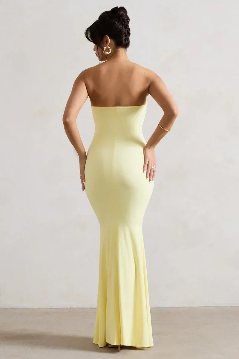 Lemon Luxe Bandeau Dress
